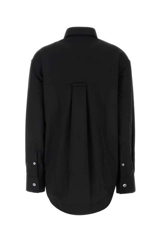 Ami Long sleeve wide shirt with sharp collar and embos