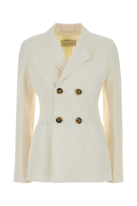 Ami Double breasted bar jacket with patch pockets