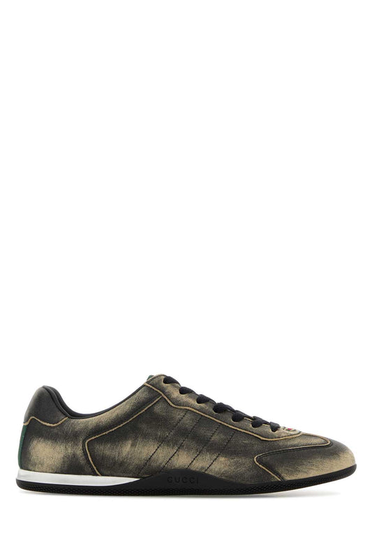 LEATHER UPPER AND RUBBER SOLE SNEAKER SNEAKERS