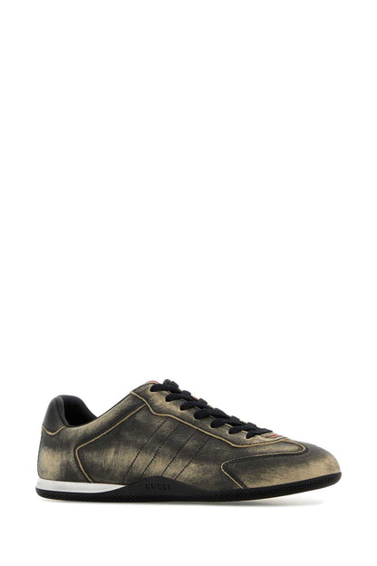 LEATHER UPPER AND RUBBER SOLE SNEAKER SNEAKERS