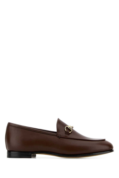 LEATHER UPPER AND SOLE MOCCASIN LOAFERS