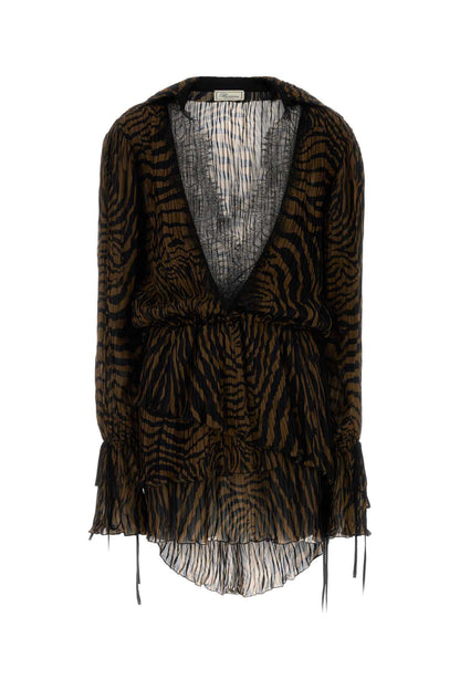 Blumarine 2a802a print chiffon dress