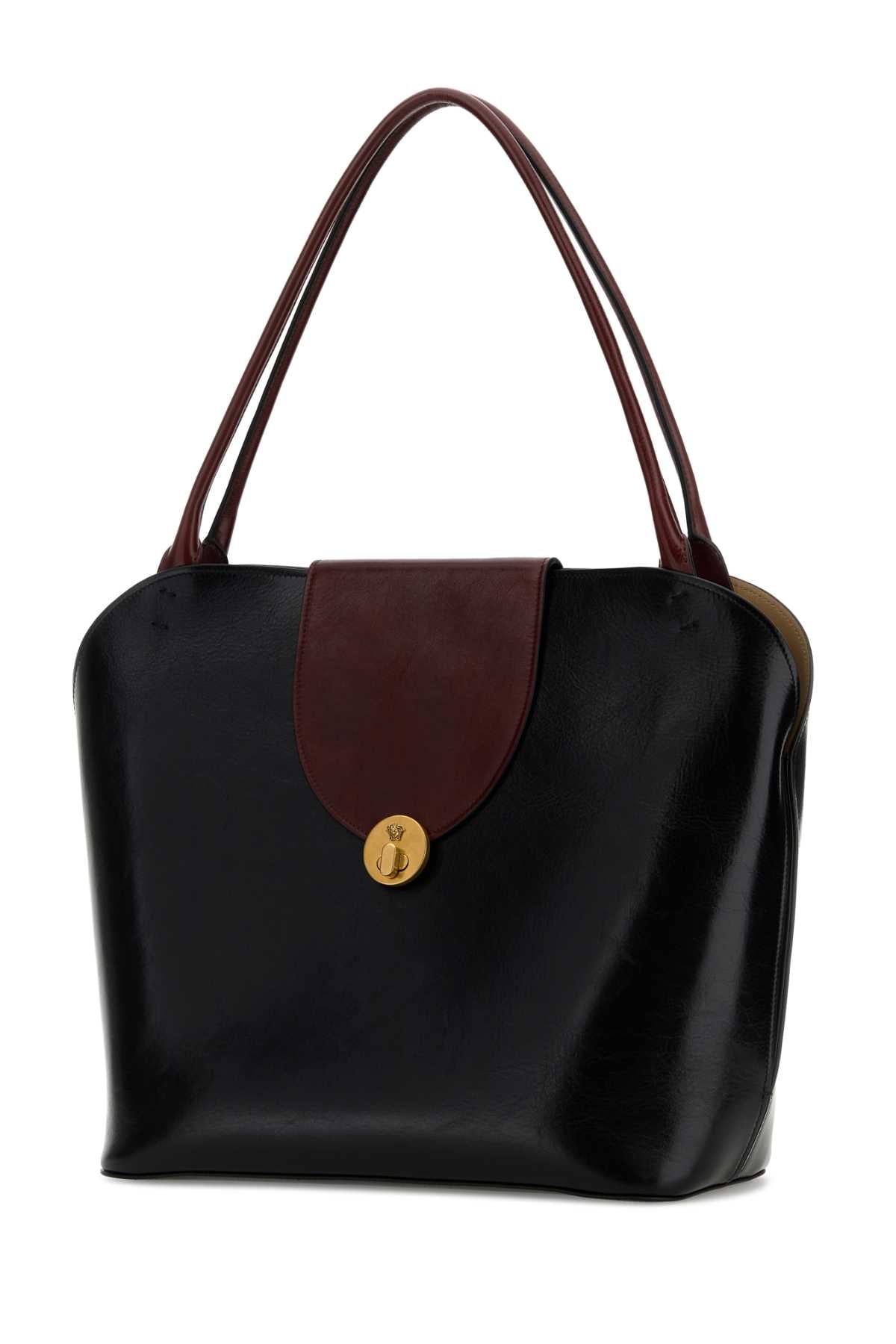 Versace Large handle shoulder calf leather
