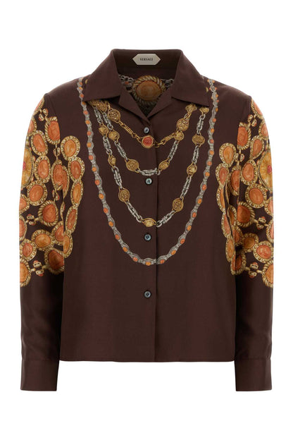 Versace Informal shirt silk twill print the lover