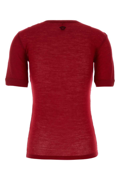 Versace T-shirt rib with medusa embroidery