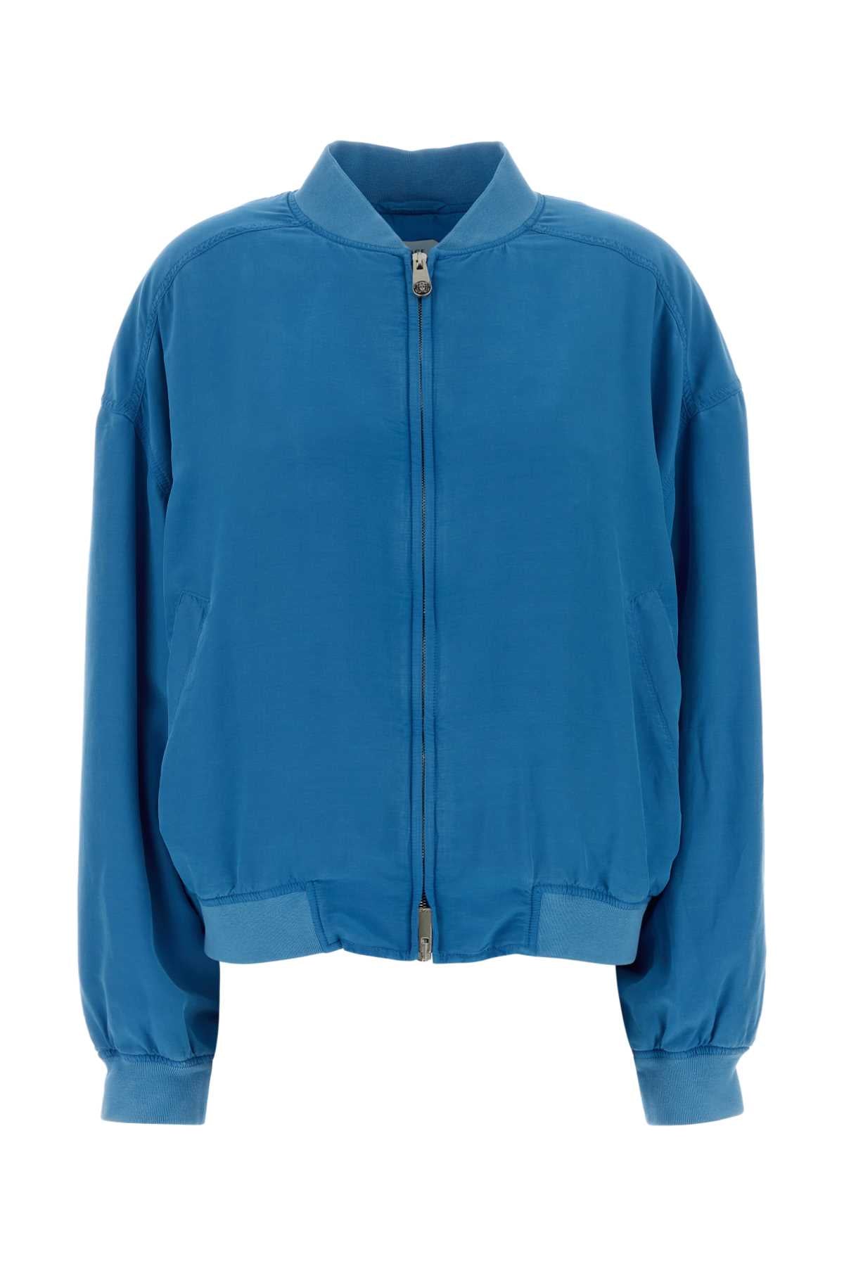 Versace Blouson overdyed silk poplin