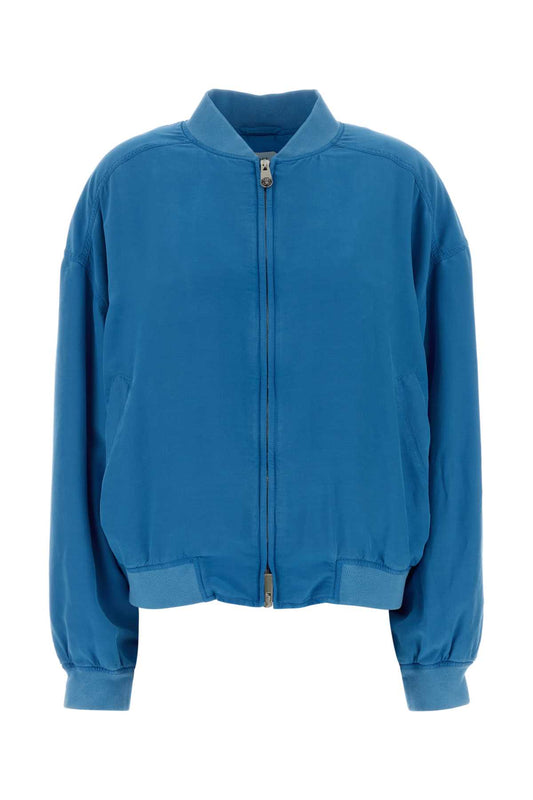 Versace Blouson overdyed silk poplin