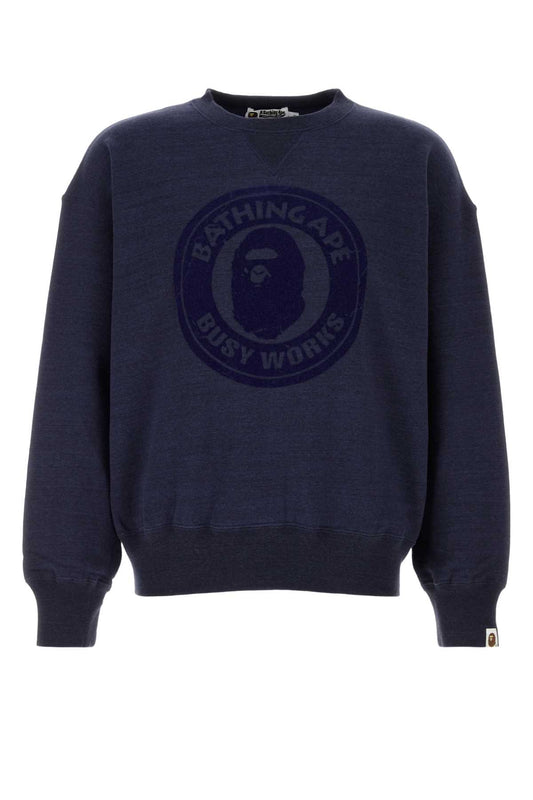 Bape Over dye busy works relaxed fit crewneck sweatshir