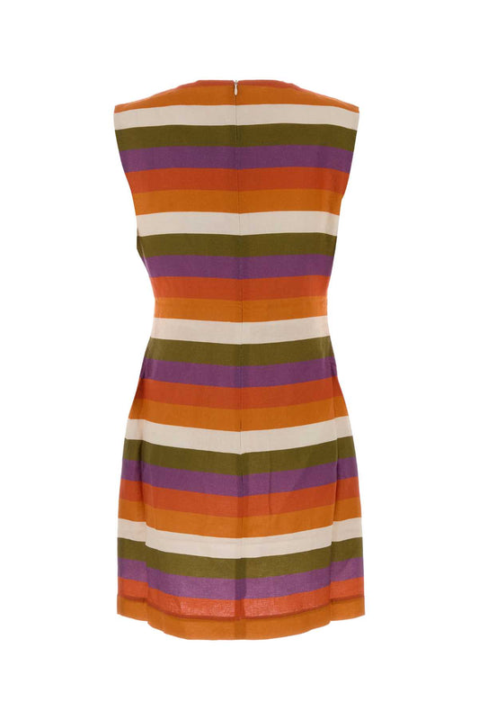 CAMILLE SHORT HORIZONTAL STRIPES MULTICO DRESSES