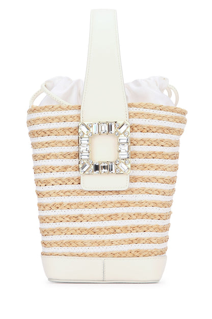 VIV' SKATE TOP HANDLE BASKET STRAW HANDBAGS