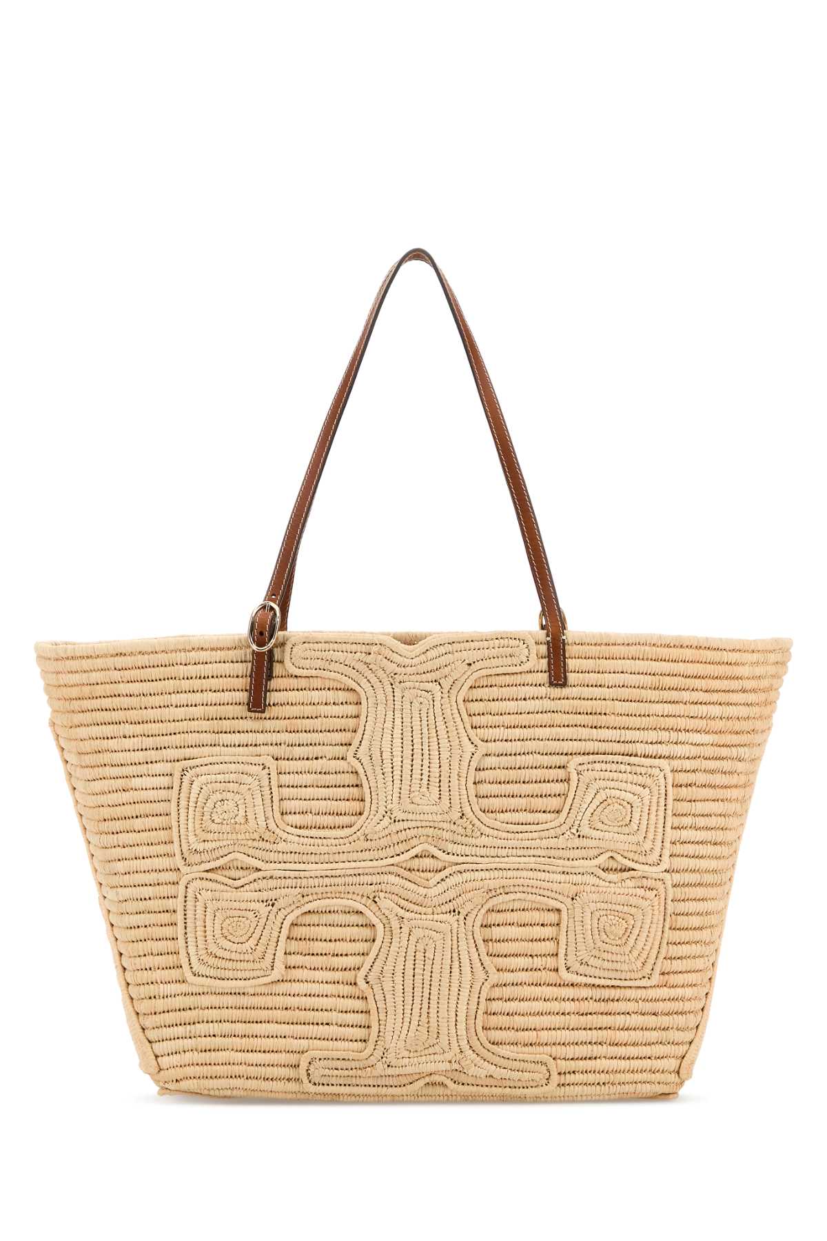 ELLA STRUCTURED STRAW LARGE TOTE HANDBAGS
