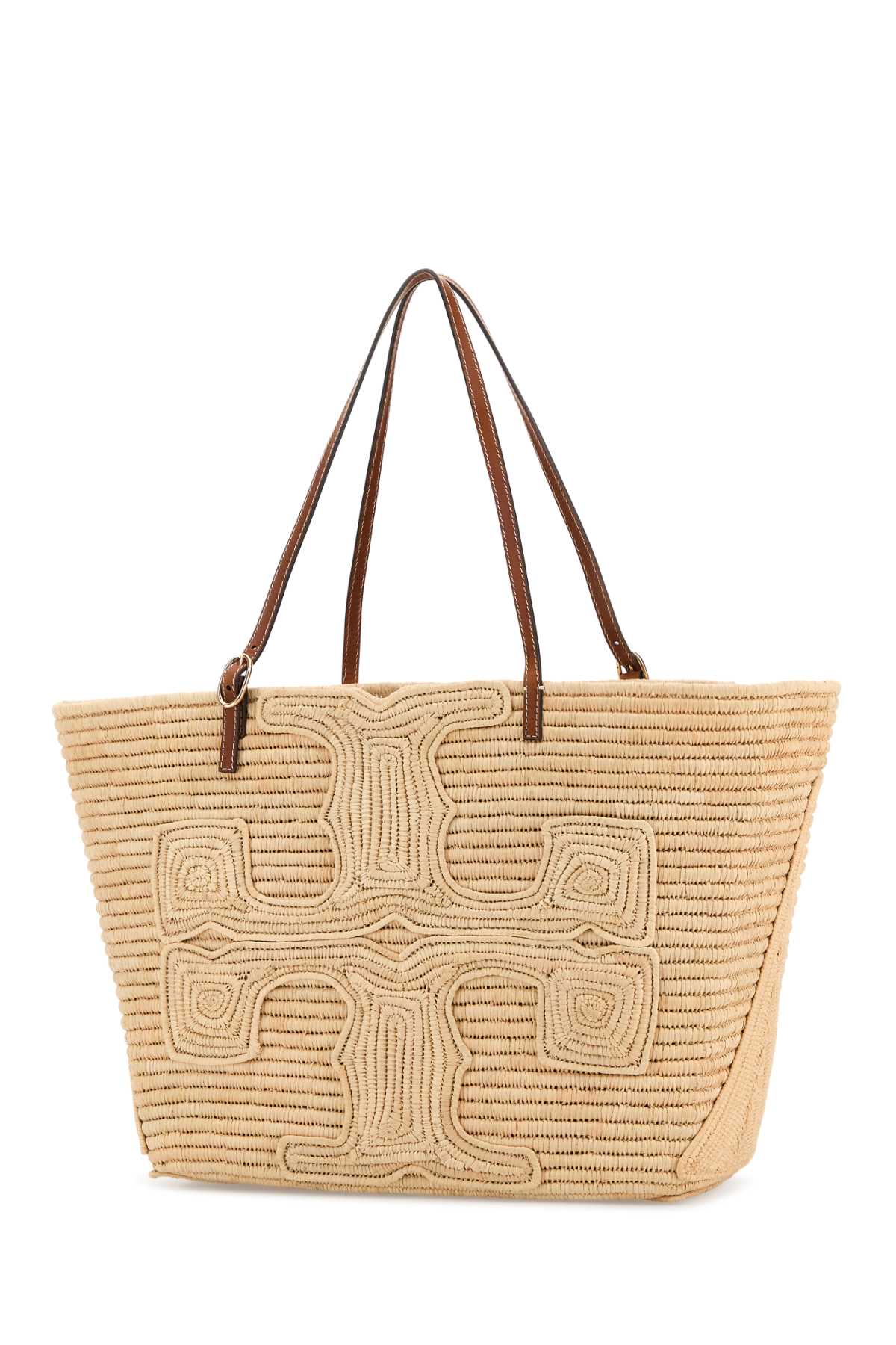 ELLA STRUCTURED STRAW LARGE TOTE HANDBAGS