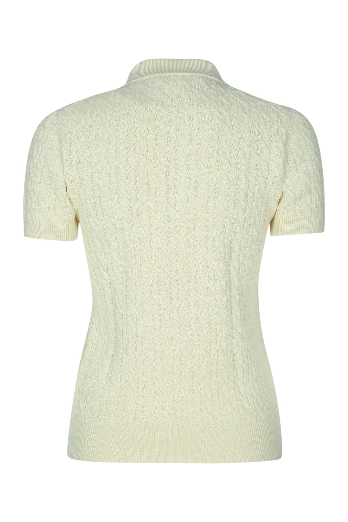 POLO CABLE RIGHE GRIGIA ROSA KNITWEARS