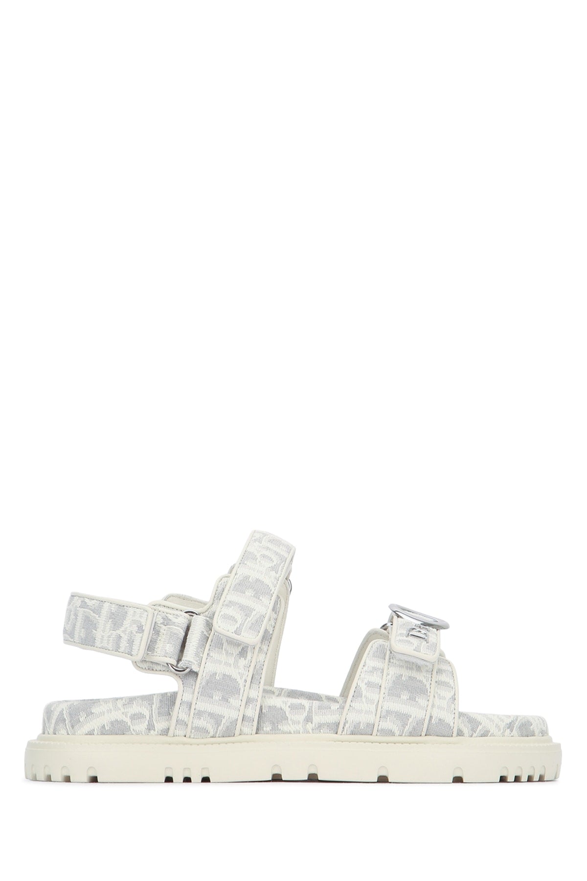 DIORLY OBLIQUE ALL OVER WHITE GREY SANDALS