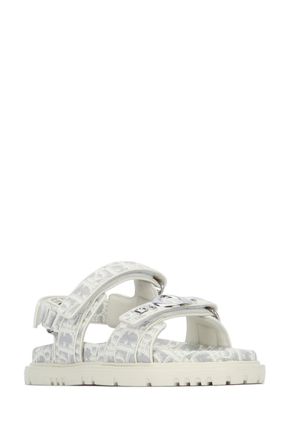 DIORLY OBLIQUE ALL OVER WHITE GREY SANDALS