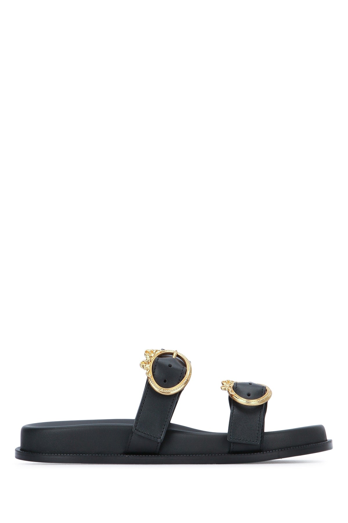 SANDALO CON MEDAGLIE ORO NERO SANDALS