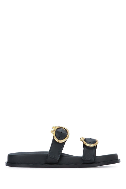 SANDALO CON MEDAGLIE ORO NERO SANDALS