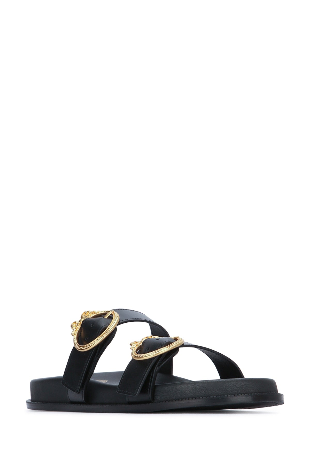 SANDALO CON MEDAGLIE ORO NERO SANDALS
