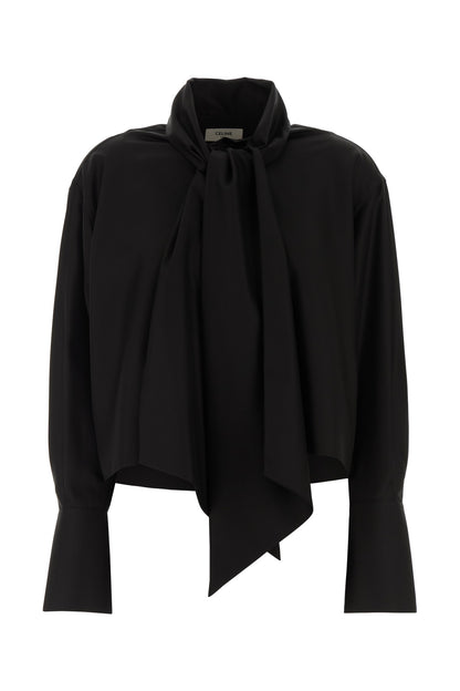 Celine Cropped lavalliere shirt