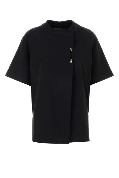 Carven Jt404-kilt pin t-shirt