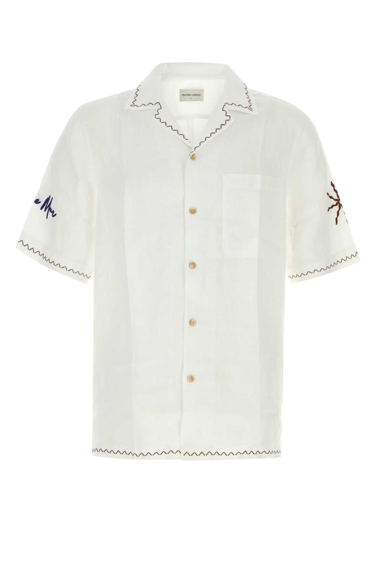 ALVES LINEN SHIRT S/S SOL E MAR EMBROIDERY SHIRTS