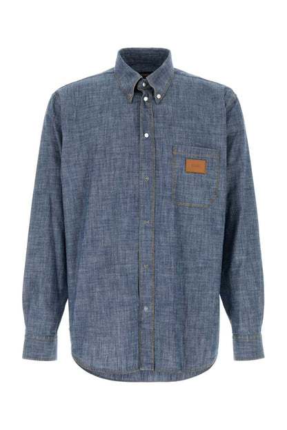 SH.COMF B.D. CHAMB BLU WASH SHIRTS