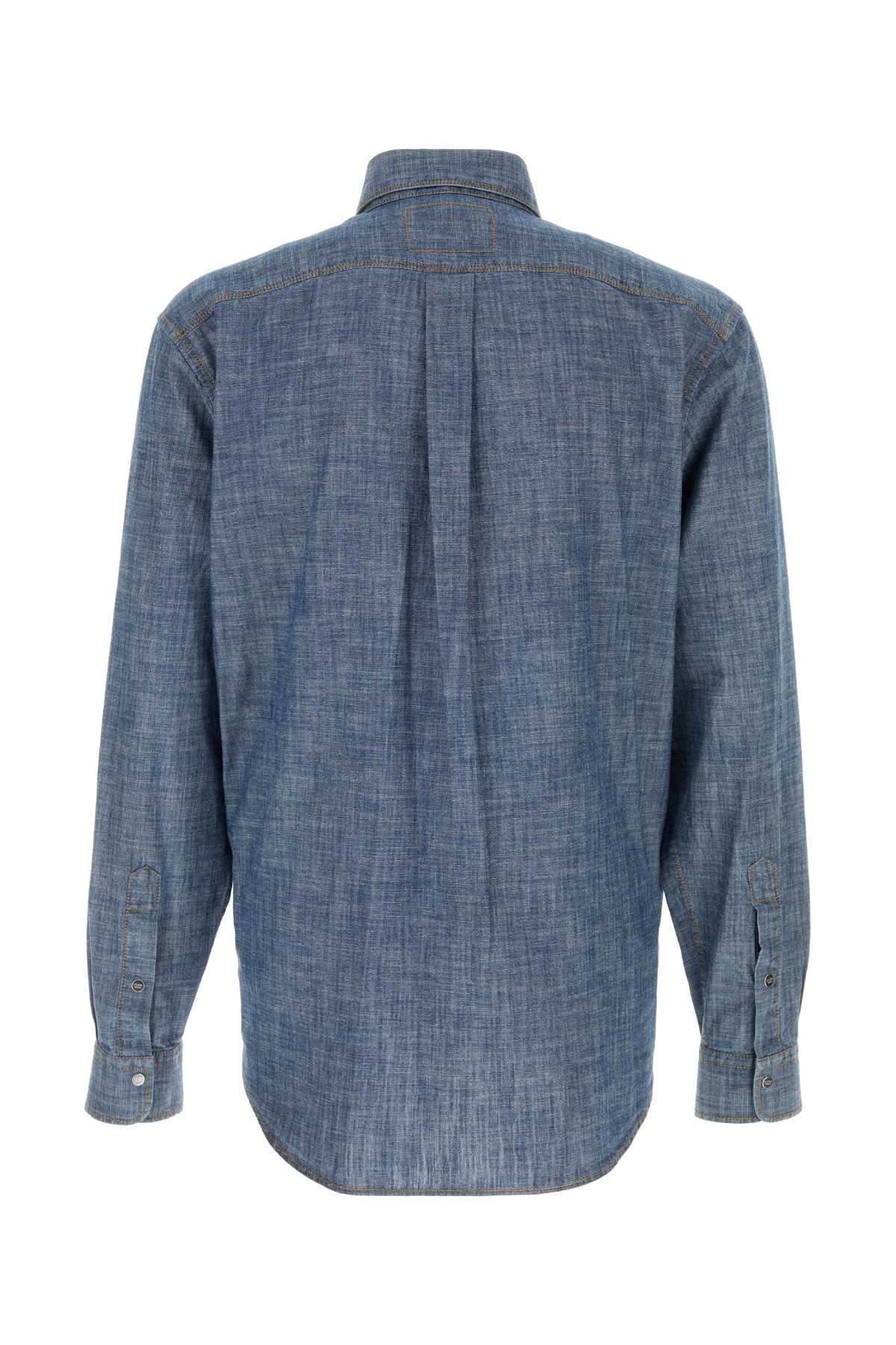 SH.COMF B.D. CHAMB BLU WASH SHIRTS