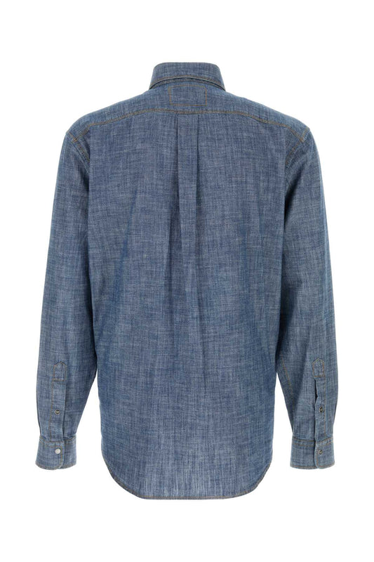 SH.COMF B.D. CHAMB BLU WASH SHIRTS