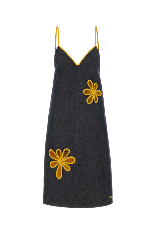 ABITO DENIM DOUBLE DRESSES
