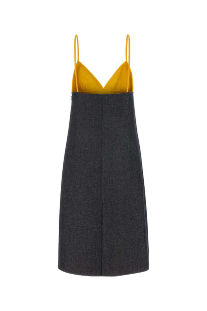 ABITO DENIM DOUBLE DRESSES