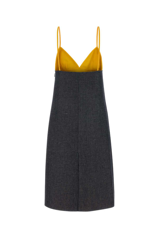 ABITO DENIM DOUBLE DRESSES