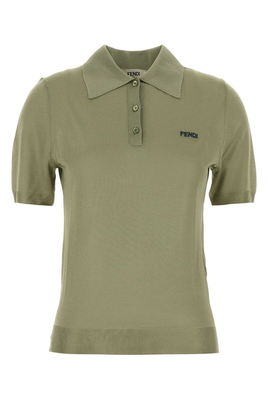 Fendi Polo shiny viscose