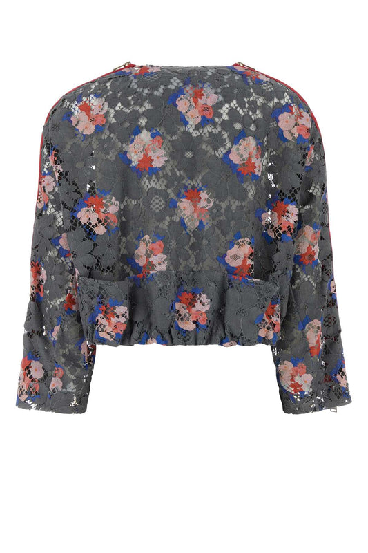 BLOUSON PRINTED DAISY LACE BLAZERS AND VESTS