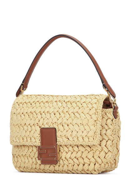 Fendi Mamma baguette  paglia crochet