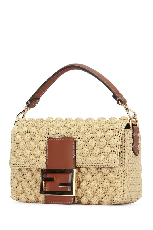 MINI BAGUETTE PAGLIA NOCCIOL HANDBAGS