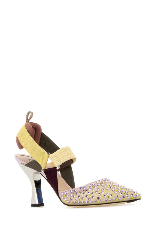 COLIBRI TULLE RIC.STRASS FIORI PUMPS