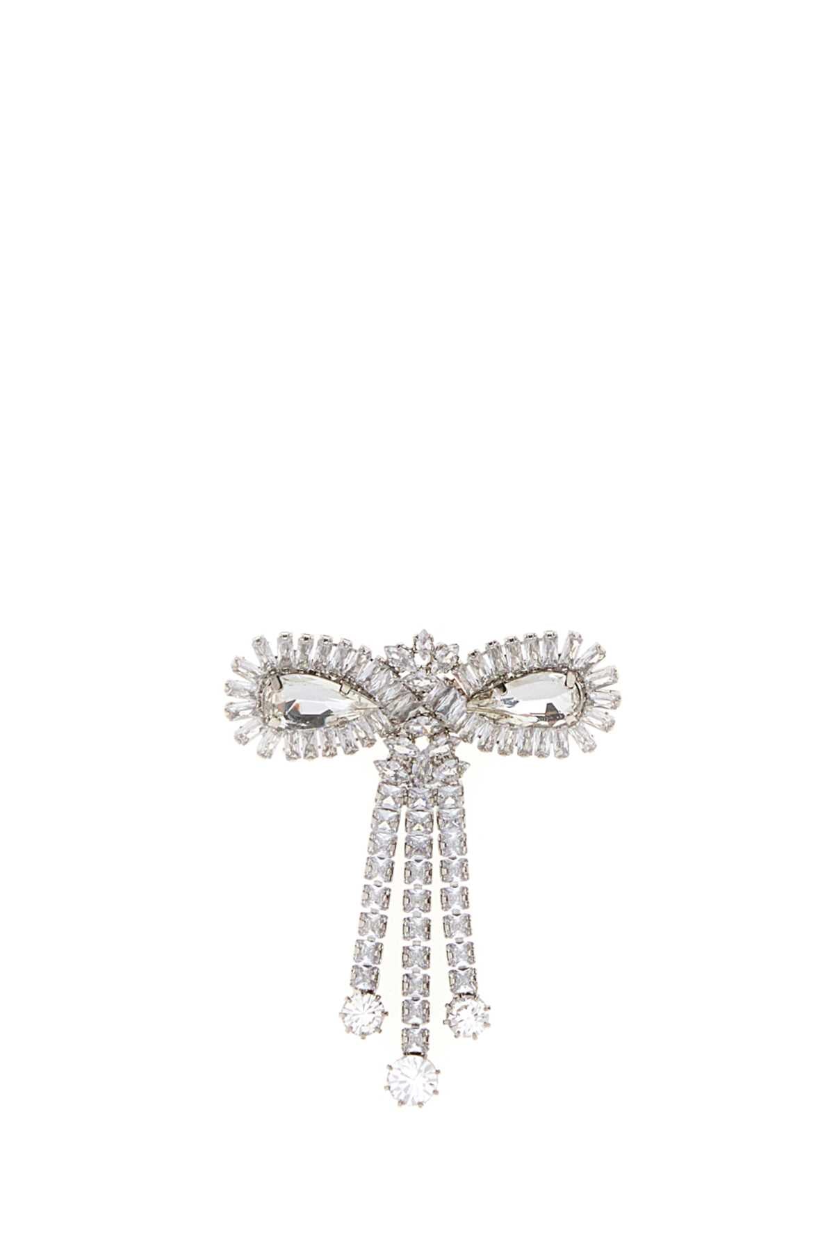 Alessandra Rich Crystal bow brooch