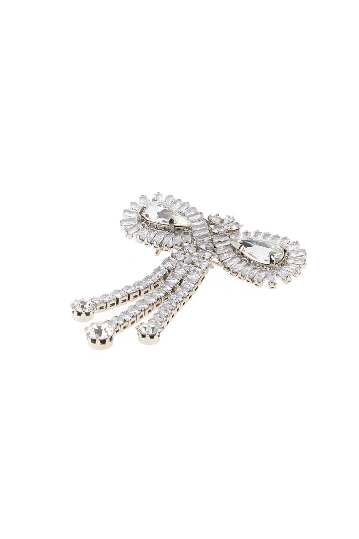 Alessandra Rich Crystal bow brooch