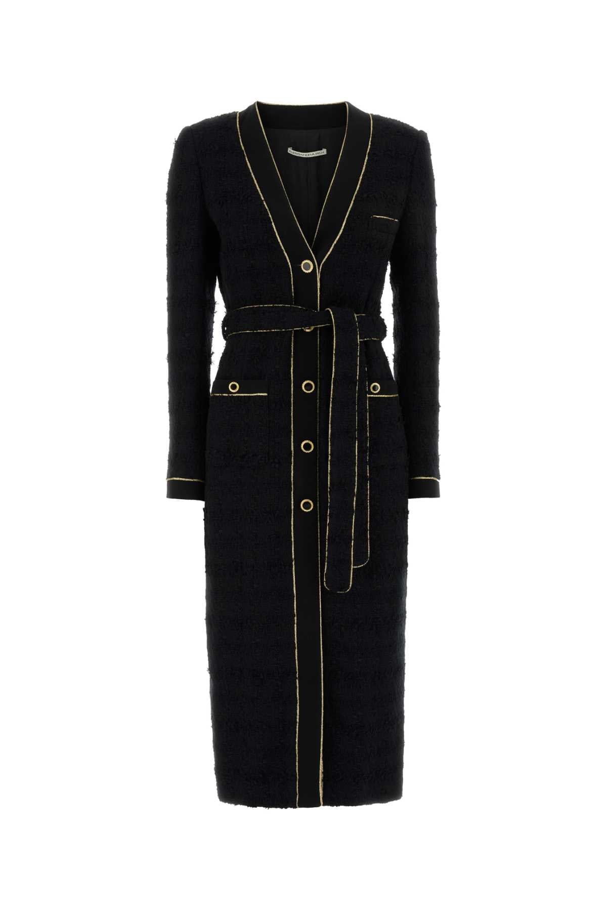 CHECK TWEEED BOUCLE ROBE COAT COATS