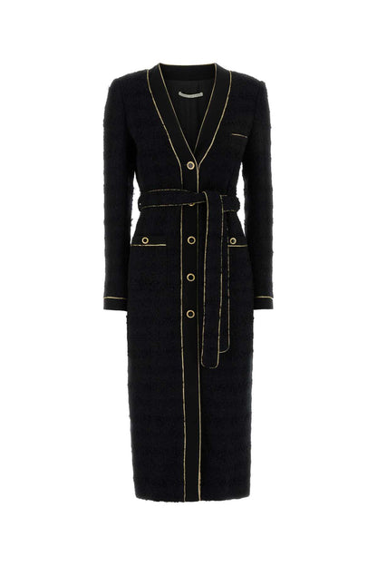 CHECK TWEEED BOUCLE ROBE COAT COATS