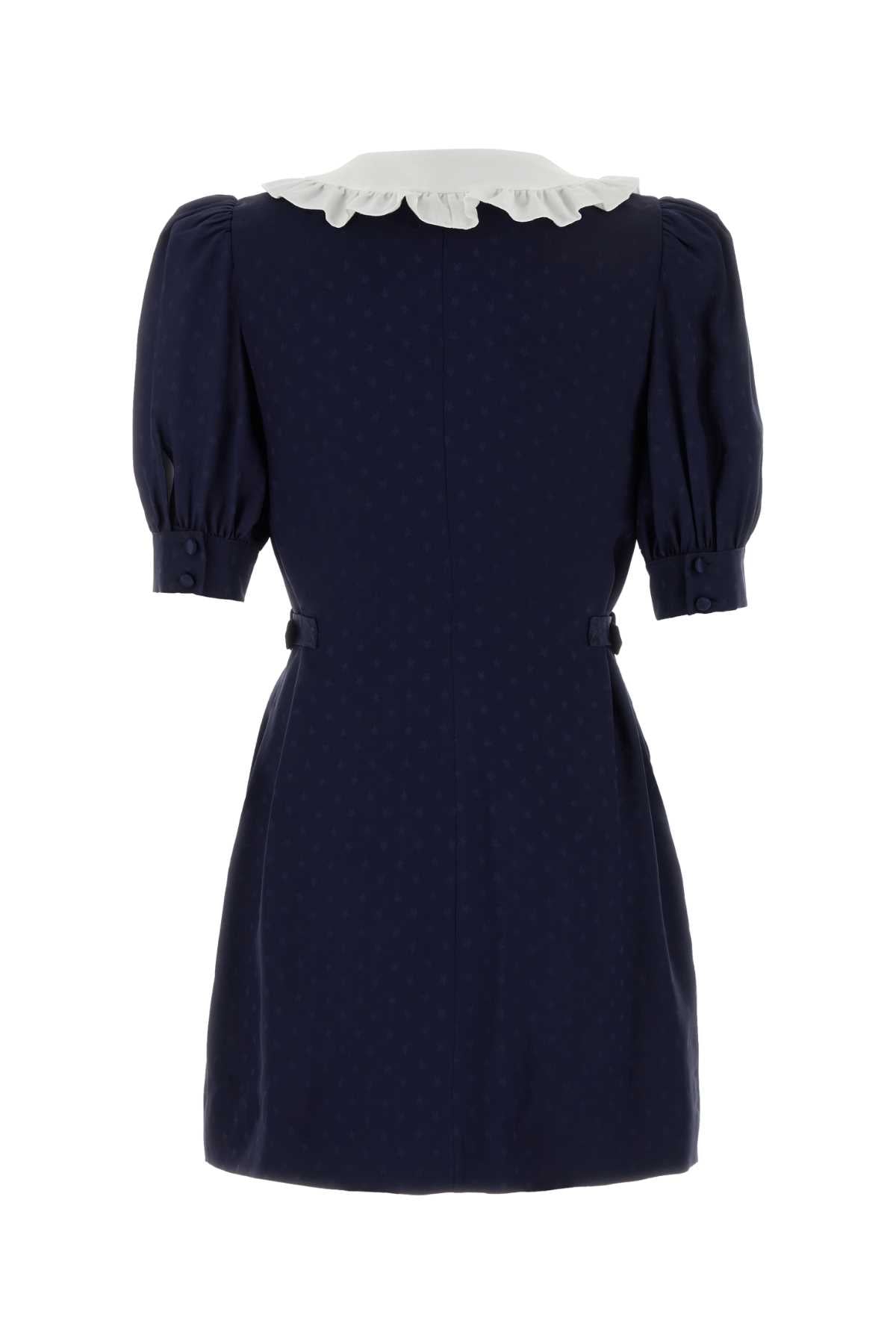 SILK JACQUARD MINI DRESS WITH BUCKLES DRESSES