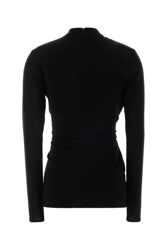 Bottega Veneta Top nero gioiello oro