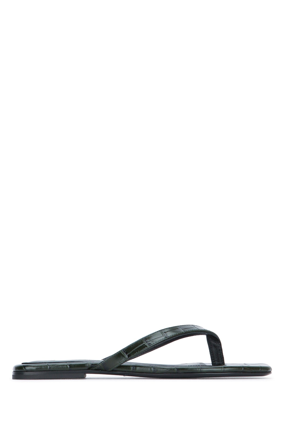 Toteme Croco-embossed flip flops