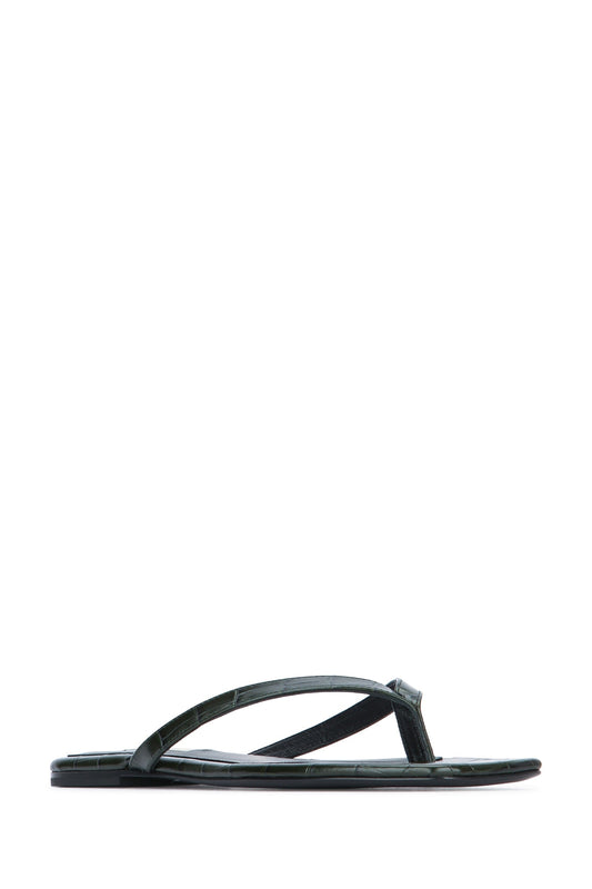 Toteme Croco-embossed flip flops