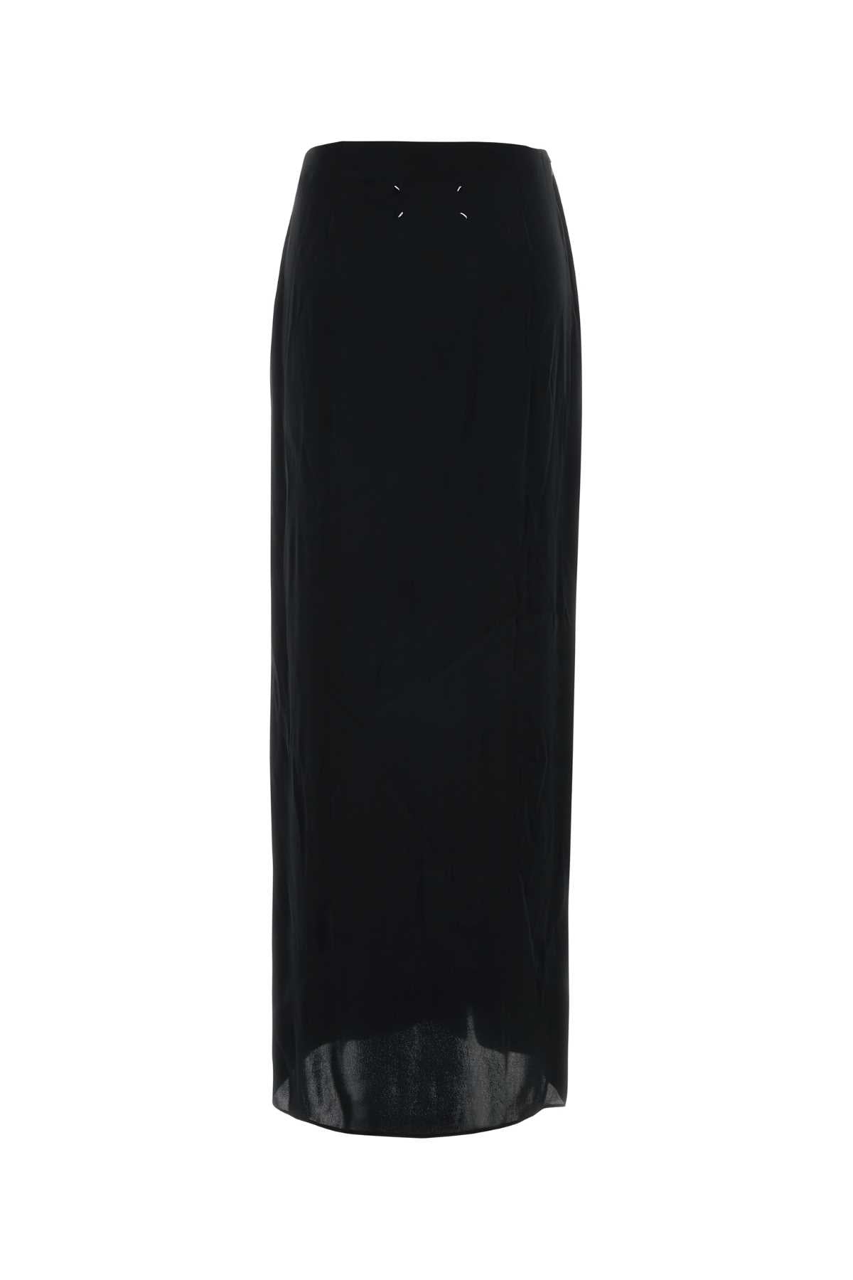 Maison Margiela Draped satin midi skirt