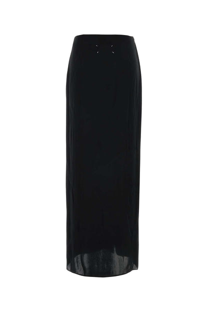 Maison Margiela Draped satin midi skirt