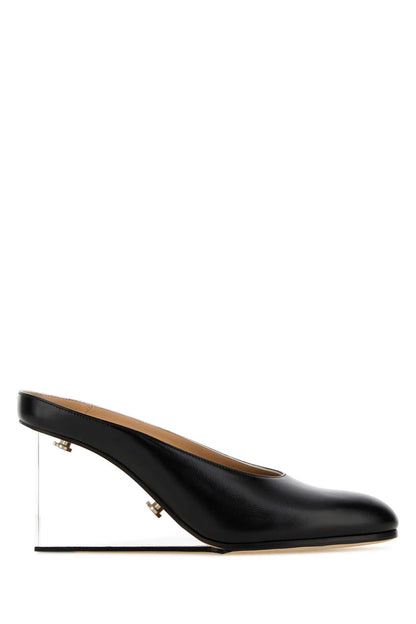 PLEXI WEDGE MULES H80 PUMPS