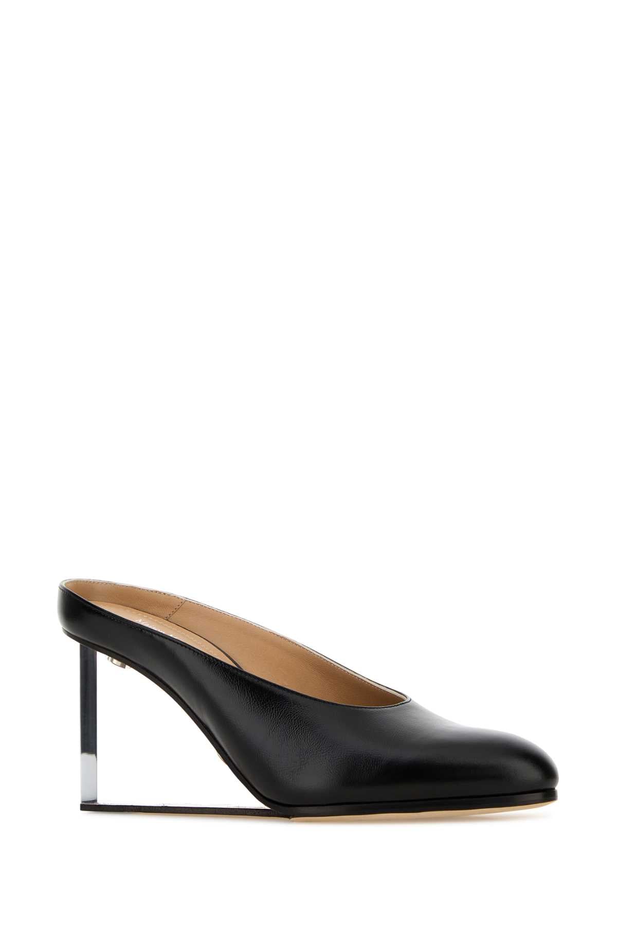 PLEXI WEDGE MULES H80 PUMPS