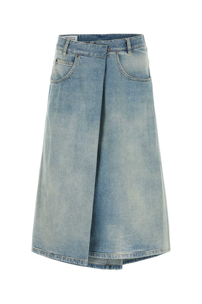 WRAP DENIM SKIRT SKIRTS
