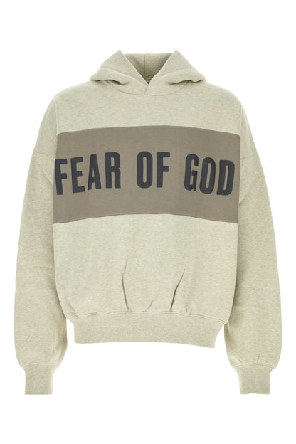 CROPPED RELAXED PANELLED HOODIE SWEATSHIRTS